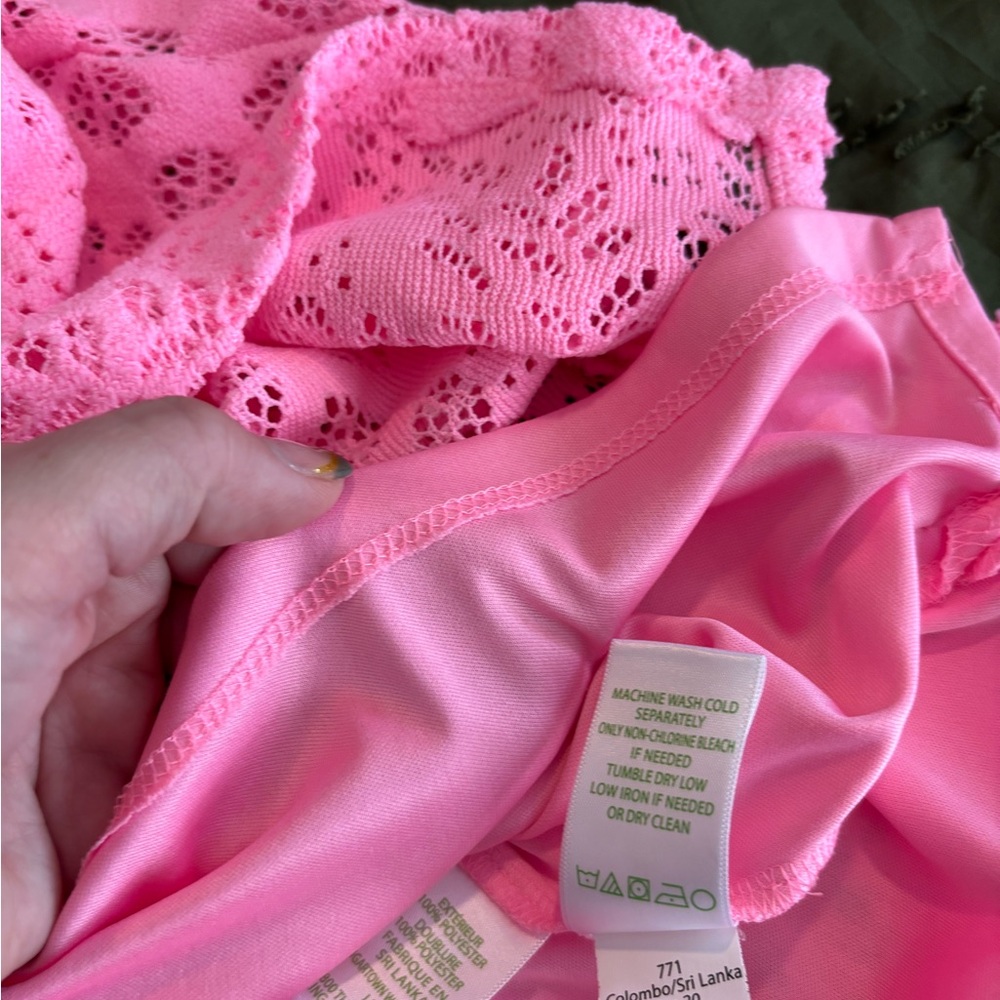 Lilly Pulitzer Pink Lace Tank Top - Picture 8 of 8